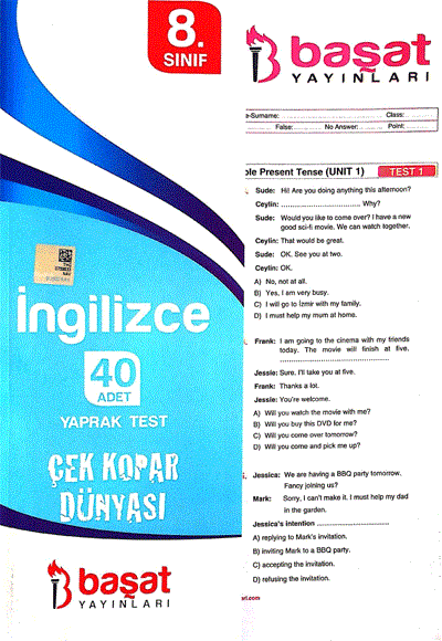 BAŞAT İNGİLİZCE YAPRAK TEST 8.SINIF