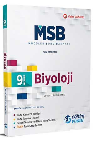 Eğitim Vadisi Yayınları 9. Sınıf Biyoloji Modüler Soru Bankası Eğitim Vadisi