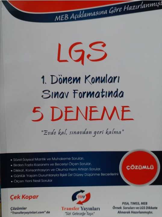 TRANSFER İLK DÖNEM LGS 5 DENEME